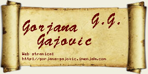 Gorjana Gajović vizit kartica